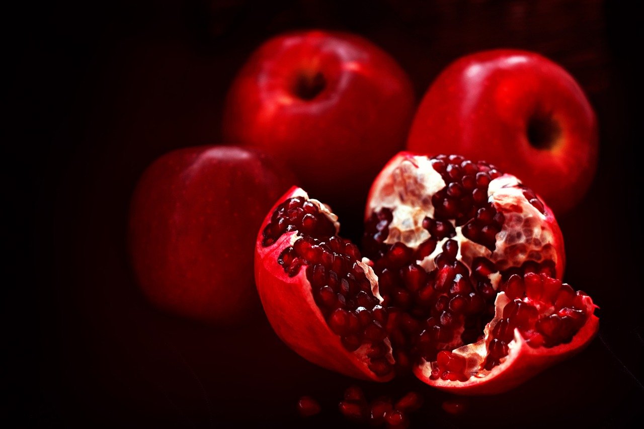 pomegranate, fruits, sweet